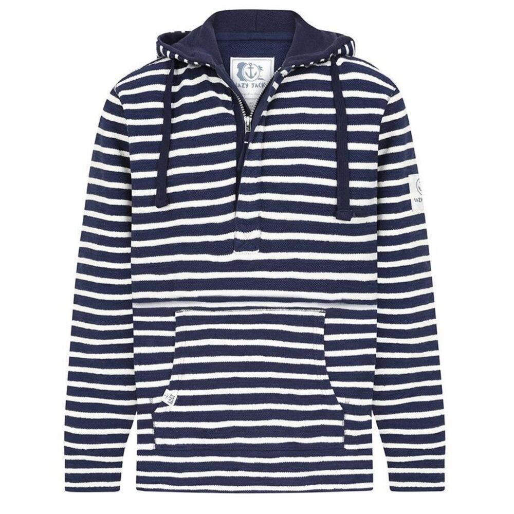 Lazy Jacks Mens Textured Hoodie / Marine